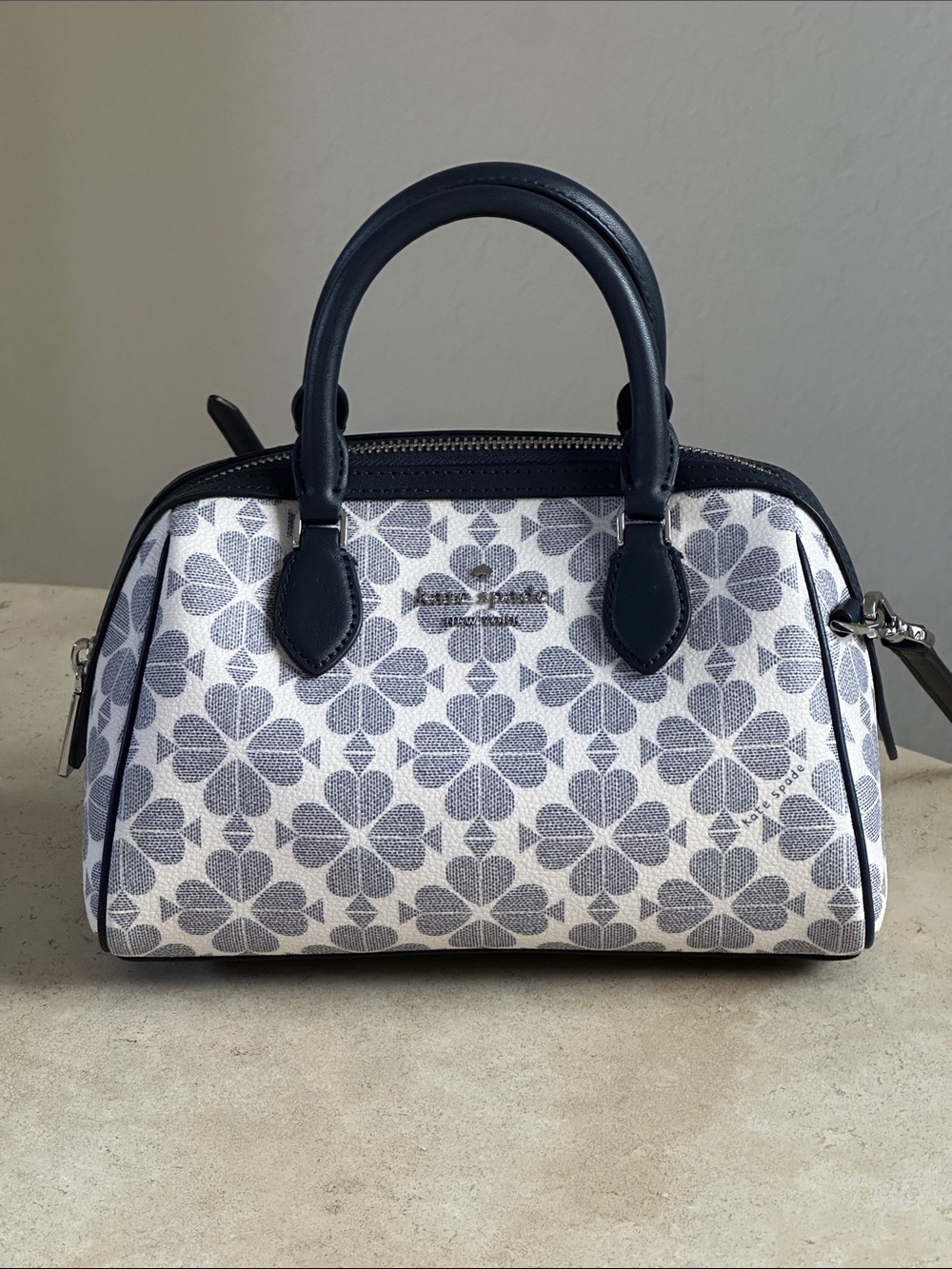 kate spade Floral Crossbody Satchel - Navy and White